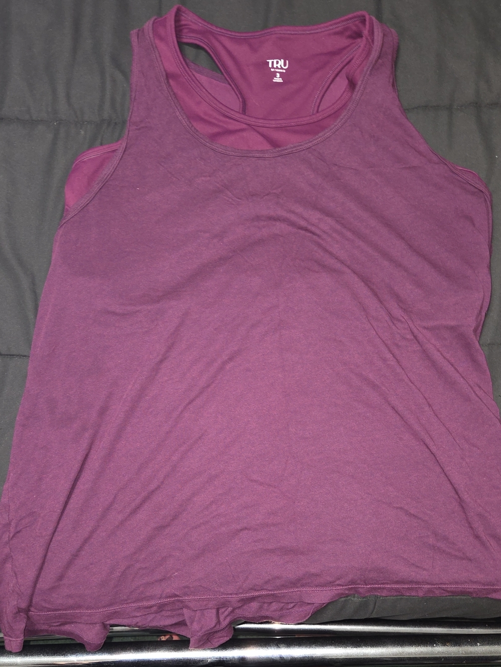Purple Racerback Womens Tank Top W/sports bra